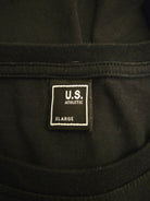 U.S. Athletic black t-shirt UK XLarge pre-loved clothing size label