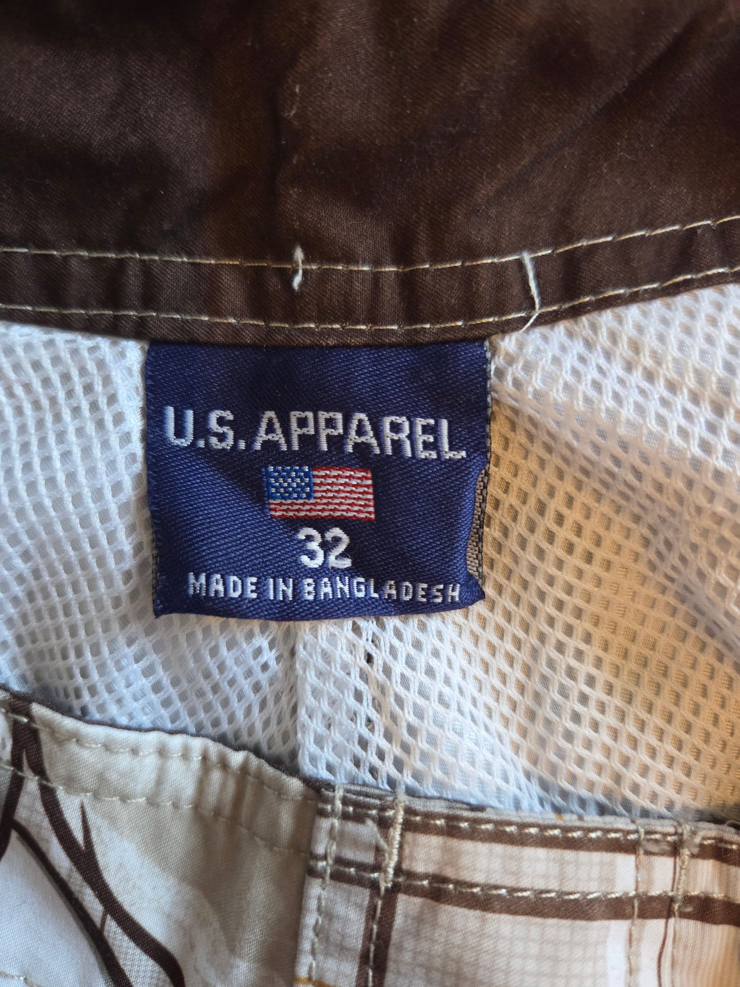 U.S. Apparel label on a piece of clothing 