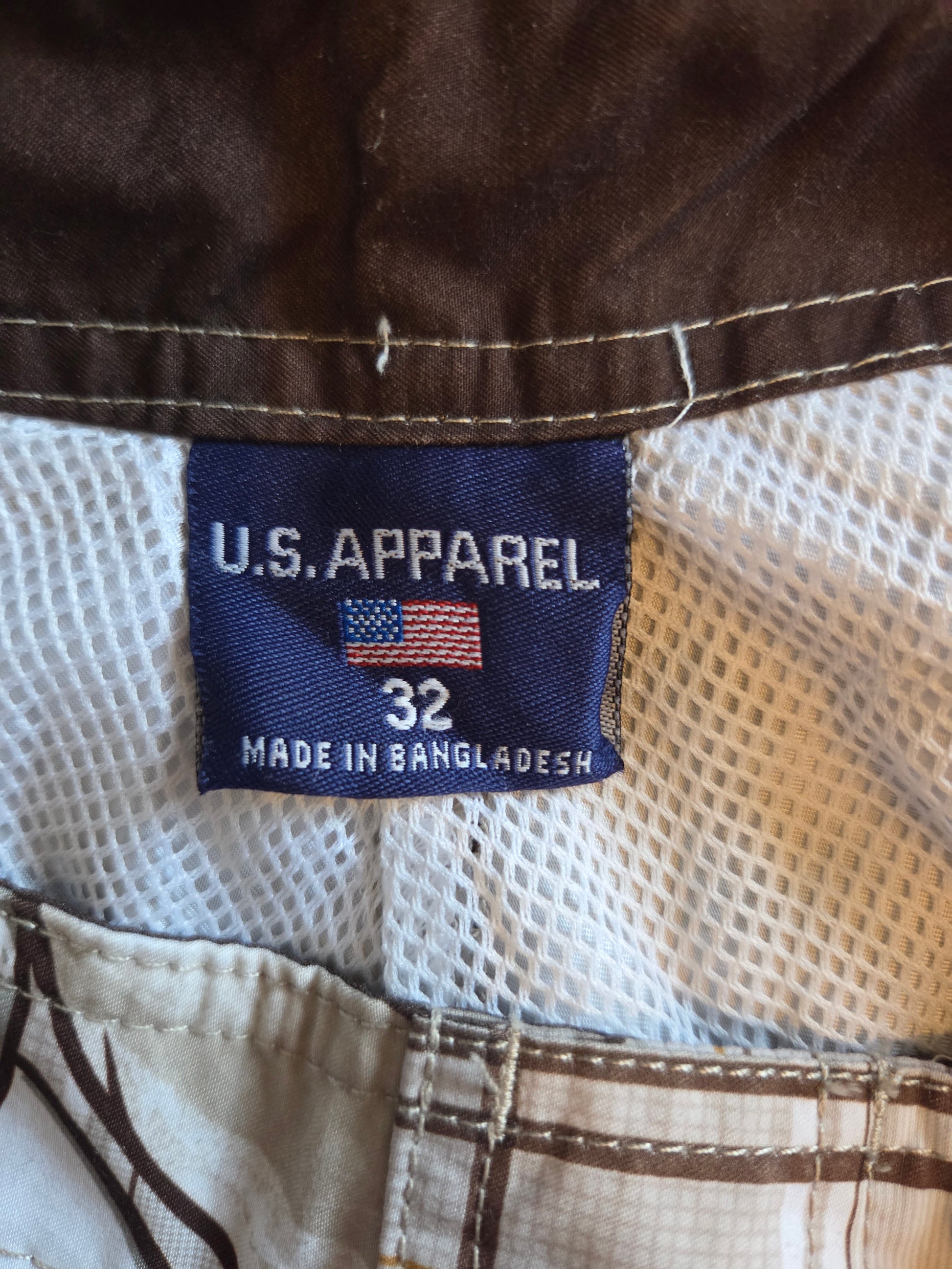 U.S. Apparel label on a piece of clothing 