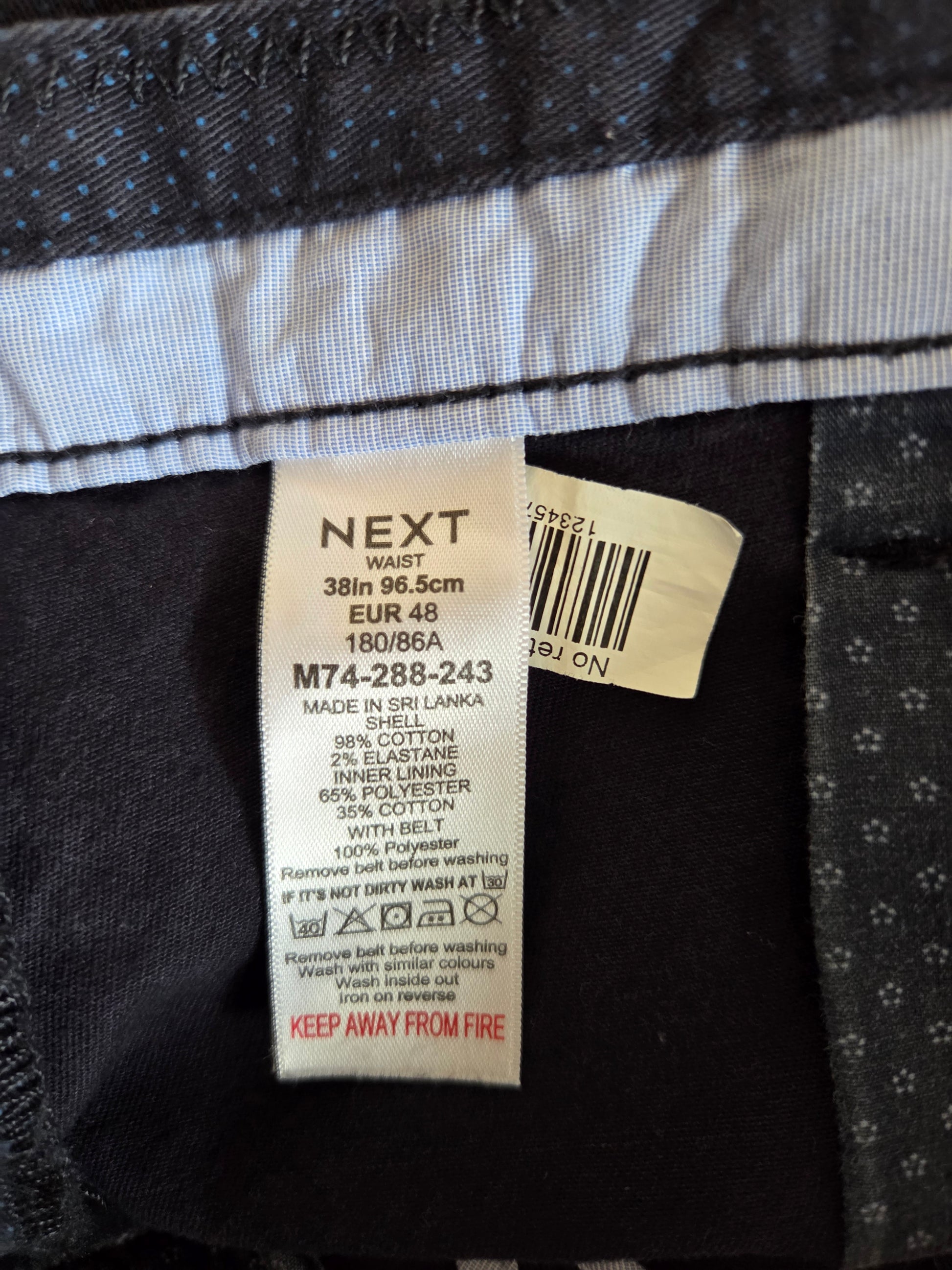 Next size label