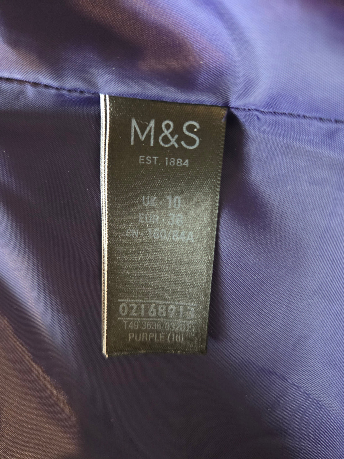 M&S size label