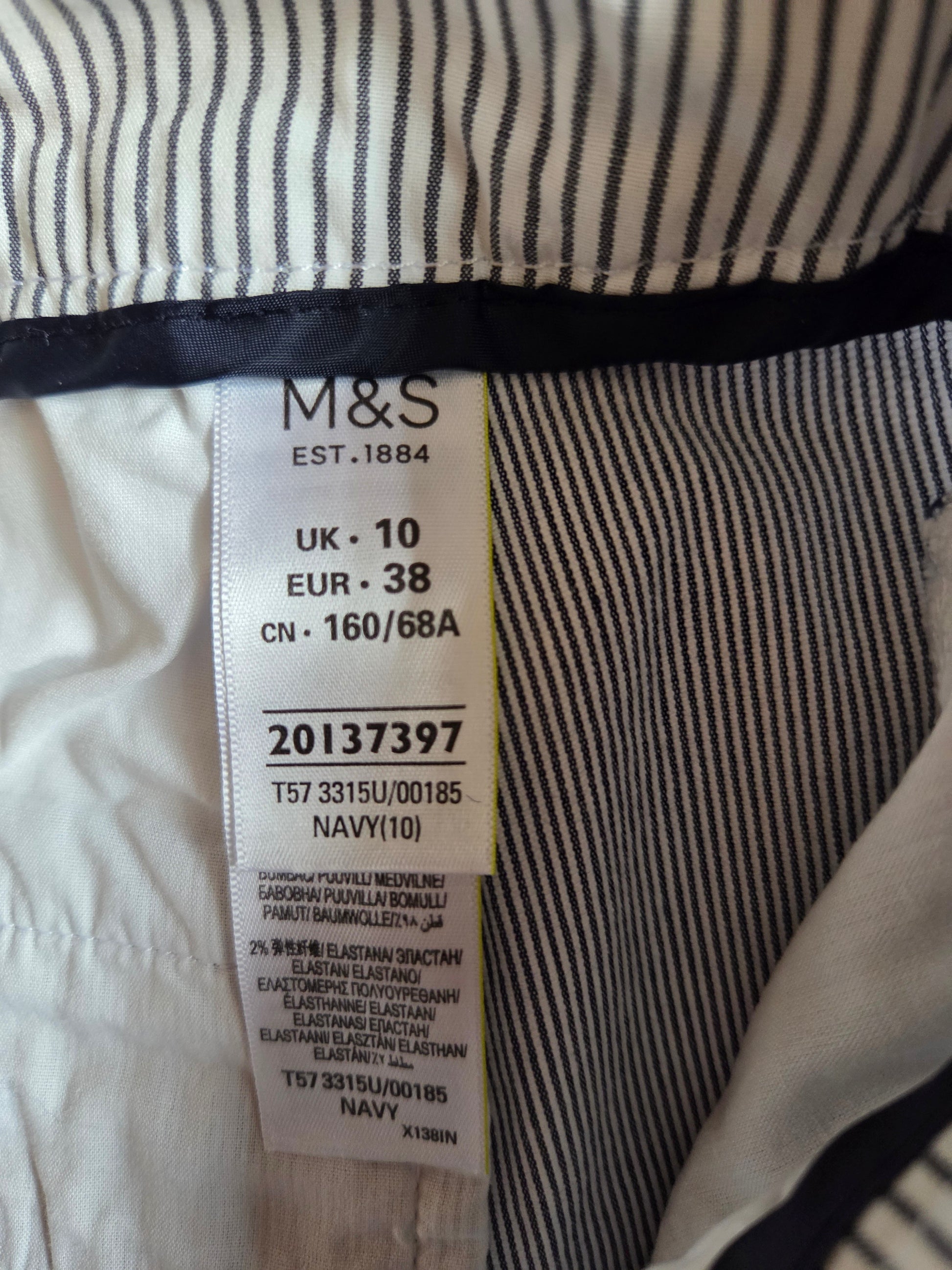 M&S size label 