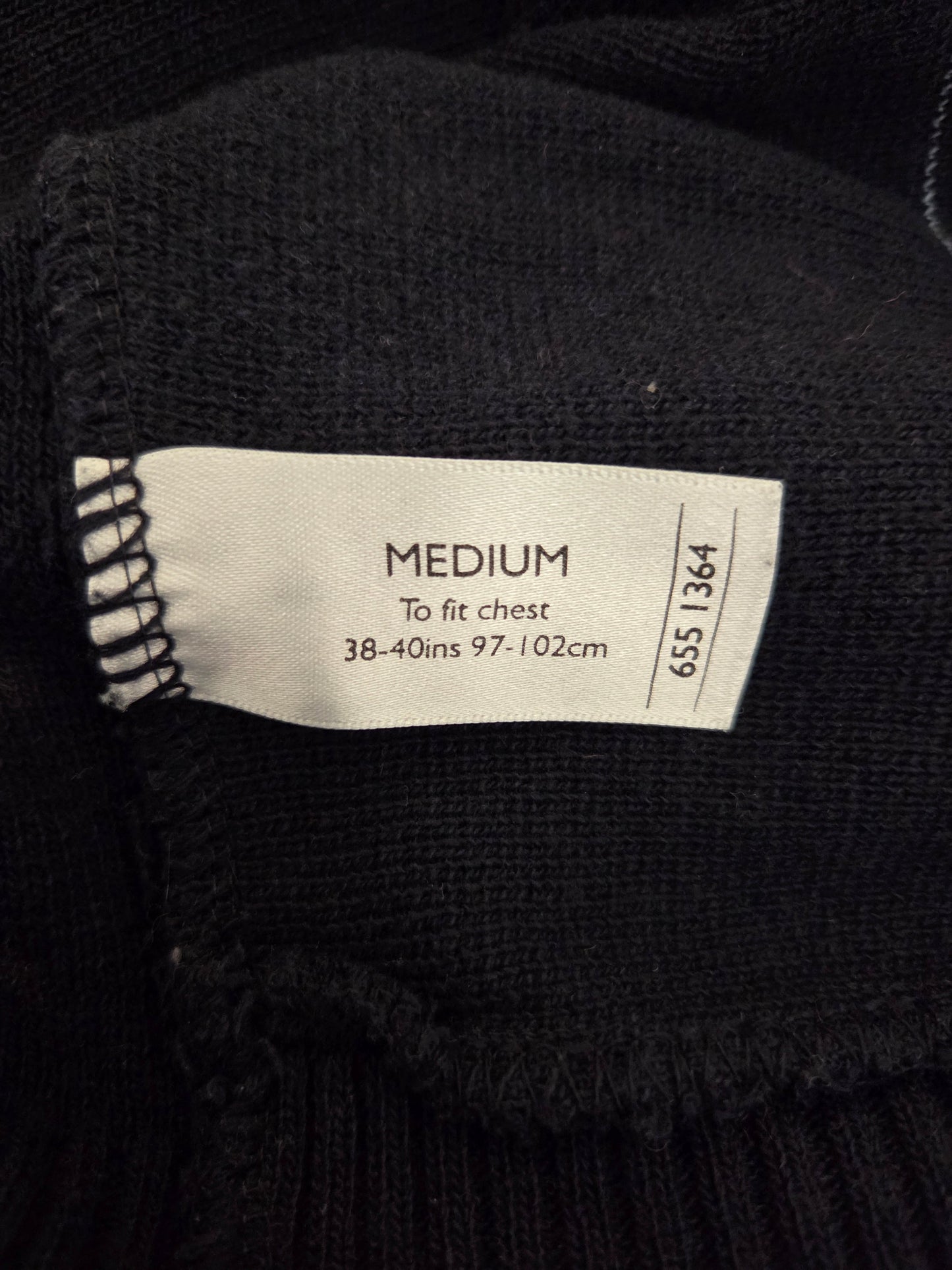 Size tag showing