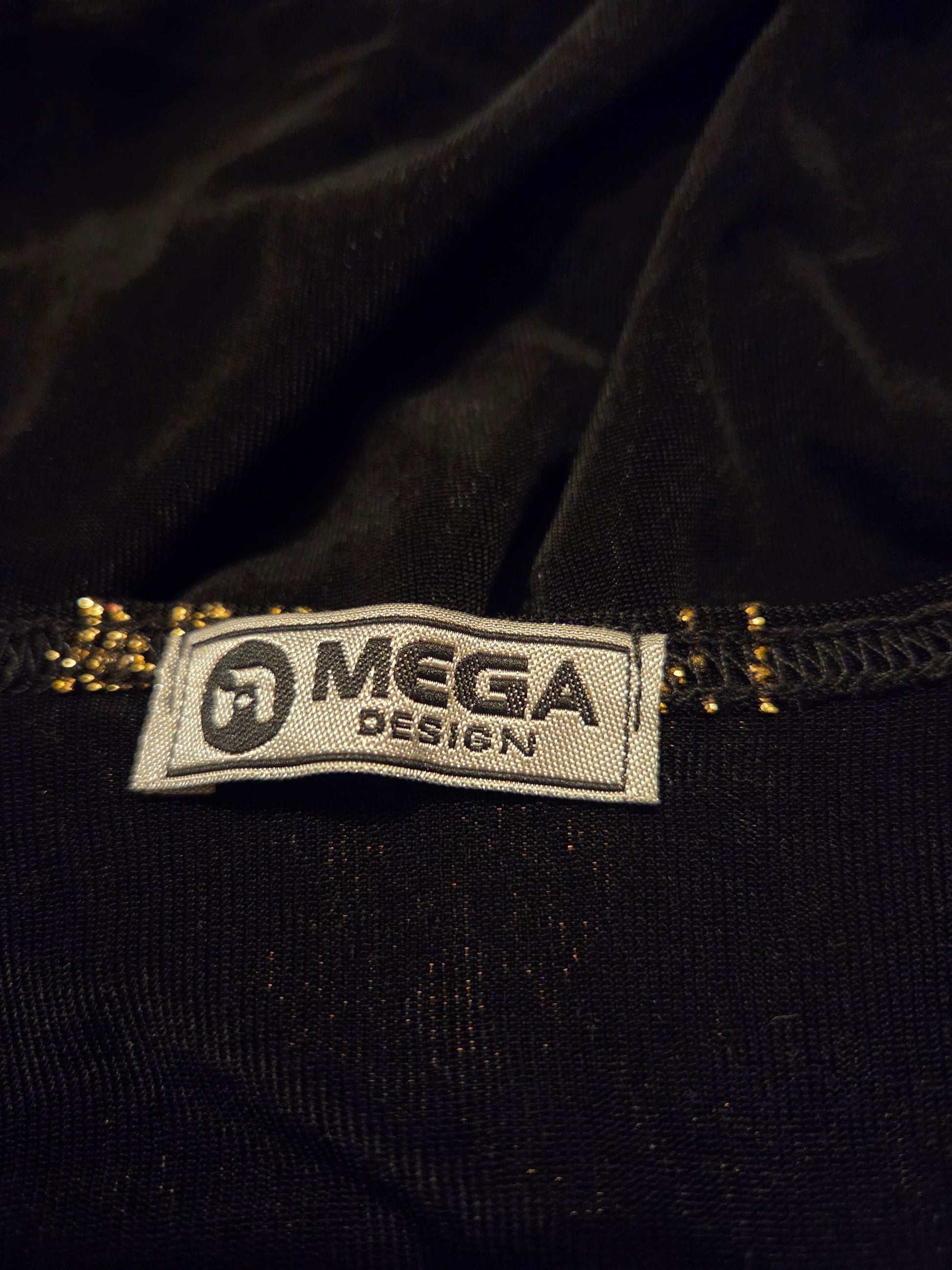 Brand name on a black material