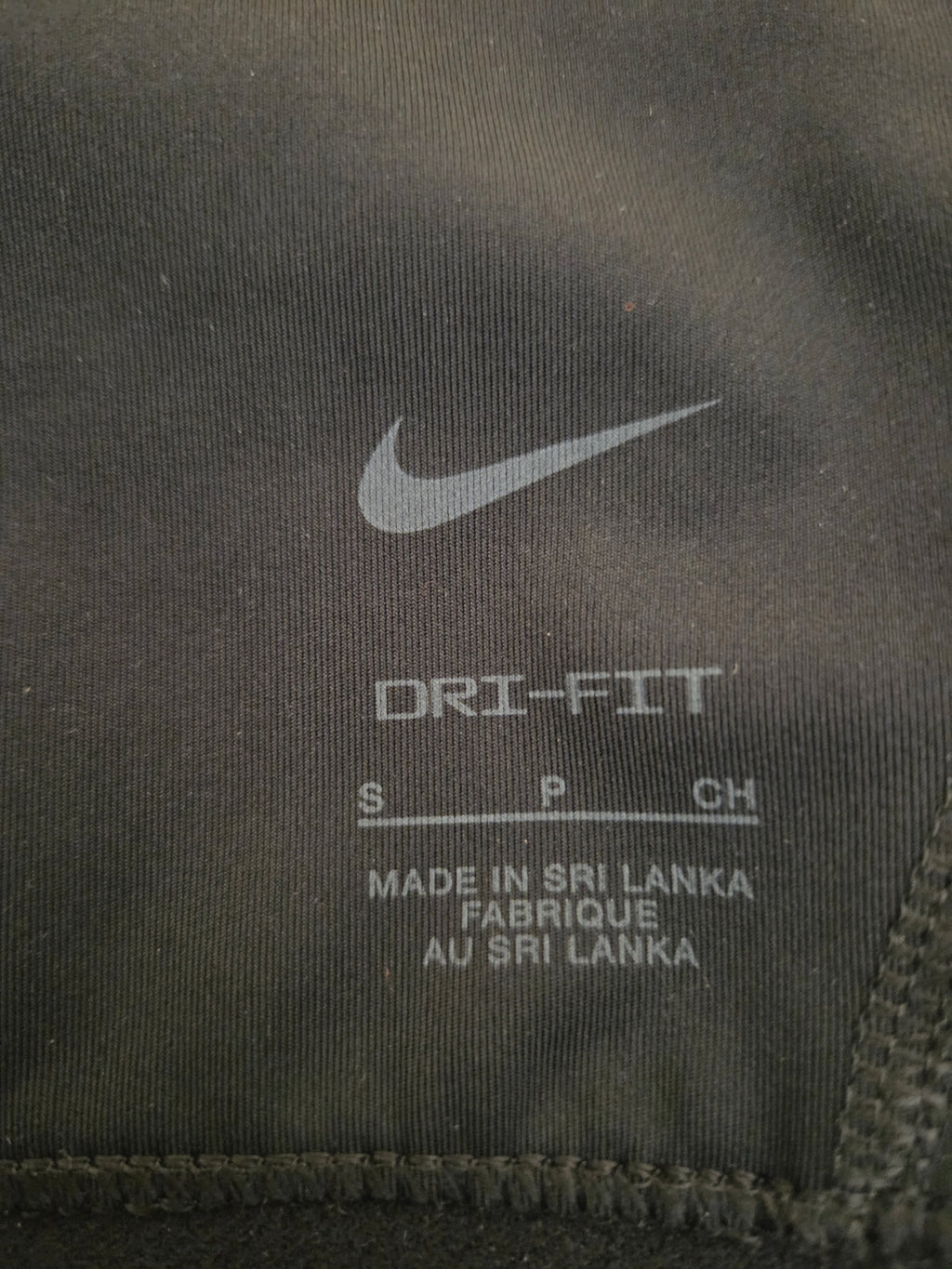 Nike Dri-FIT Black Contrast Trim Cross Back Sports Bra – Size - UK-Small