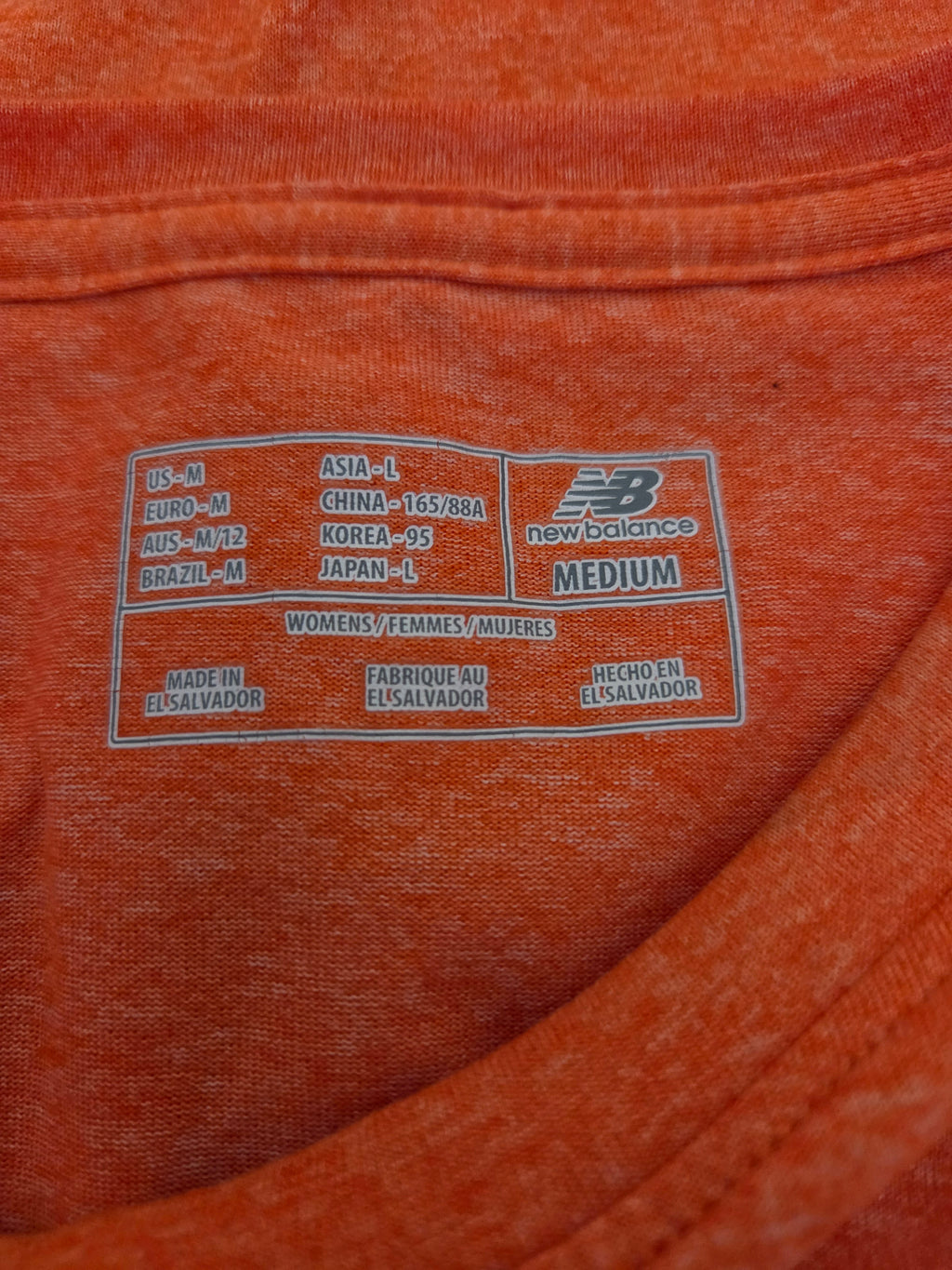 New Balance Orange Marl Long Sleeve Running Top - Size - UK-Medium