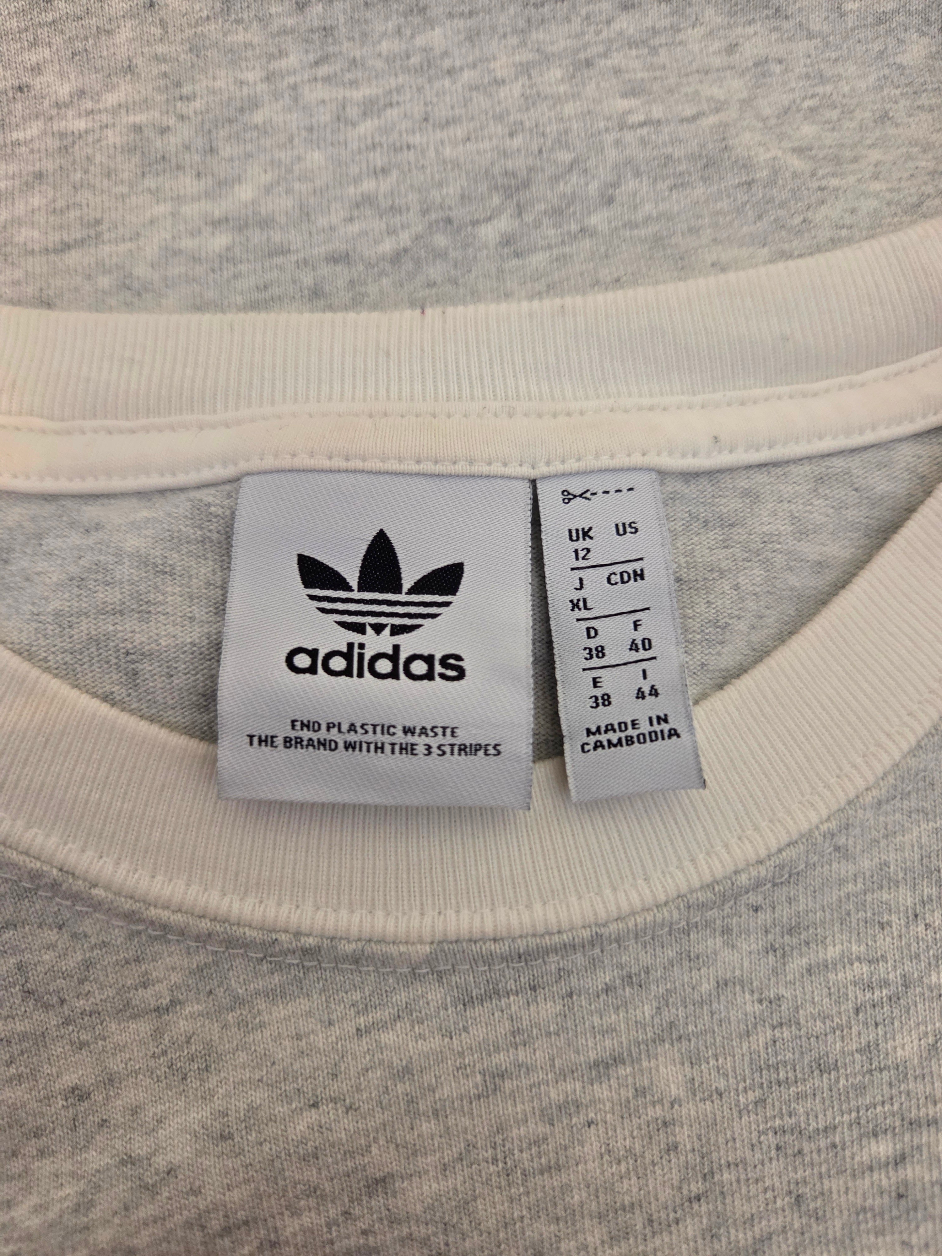 Adidas Originals Resort Graphic Logo Grey T-Shirt - Size - UK-12