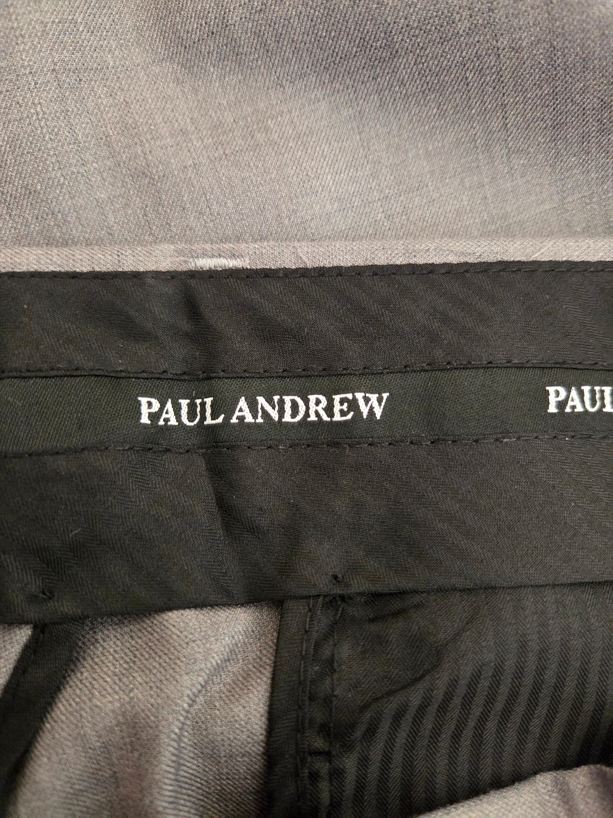 Paul Andrew grey trousers UK Size W32 L25 pre-loved clothing name
