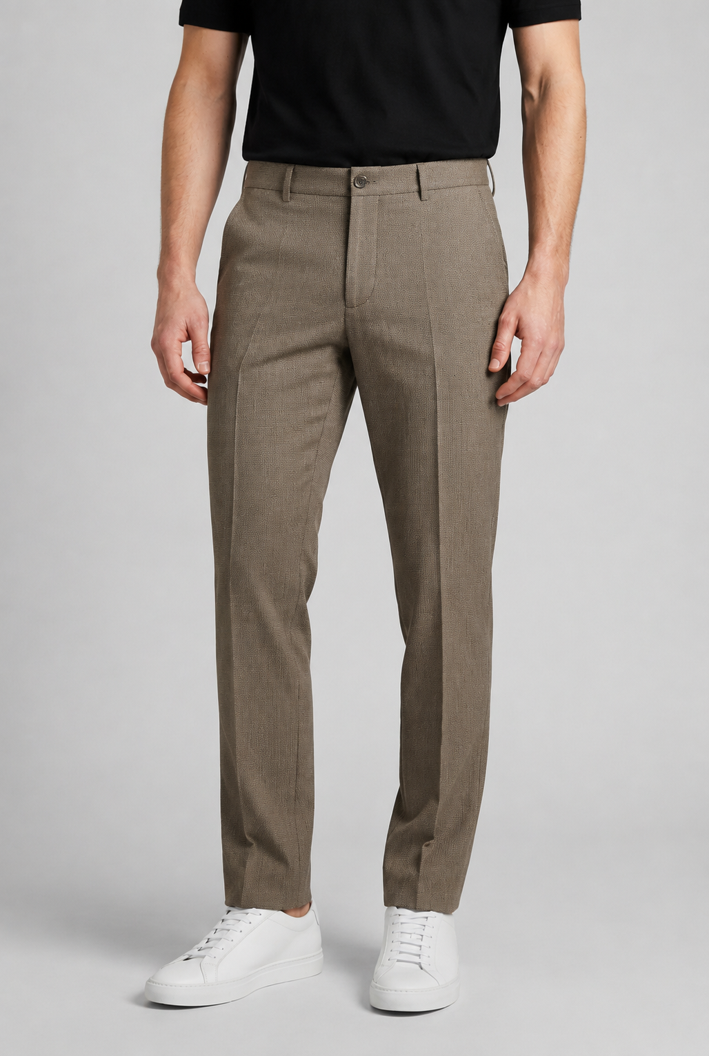 M&S Collection Mushroom Regular Fit Trousers