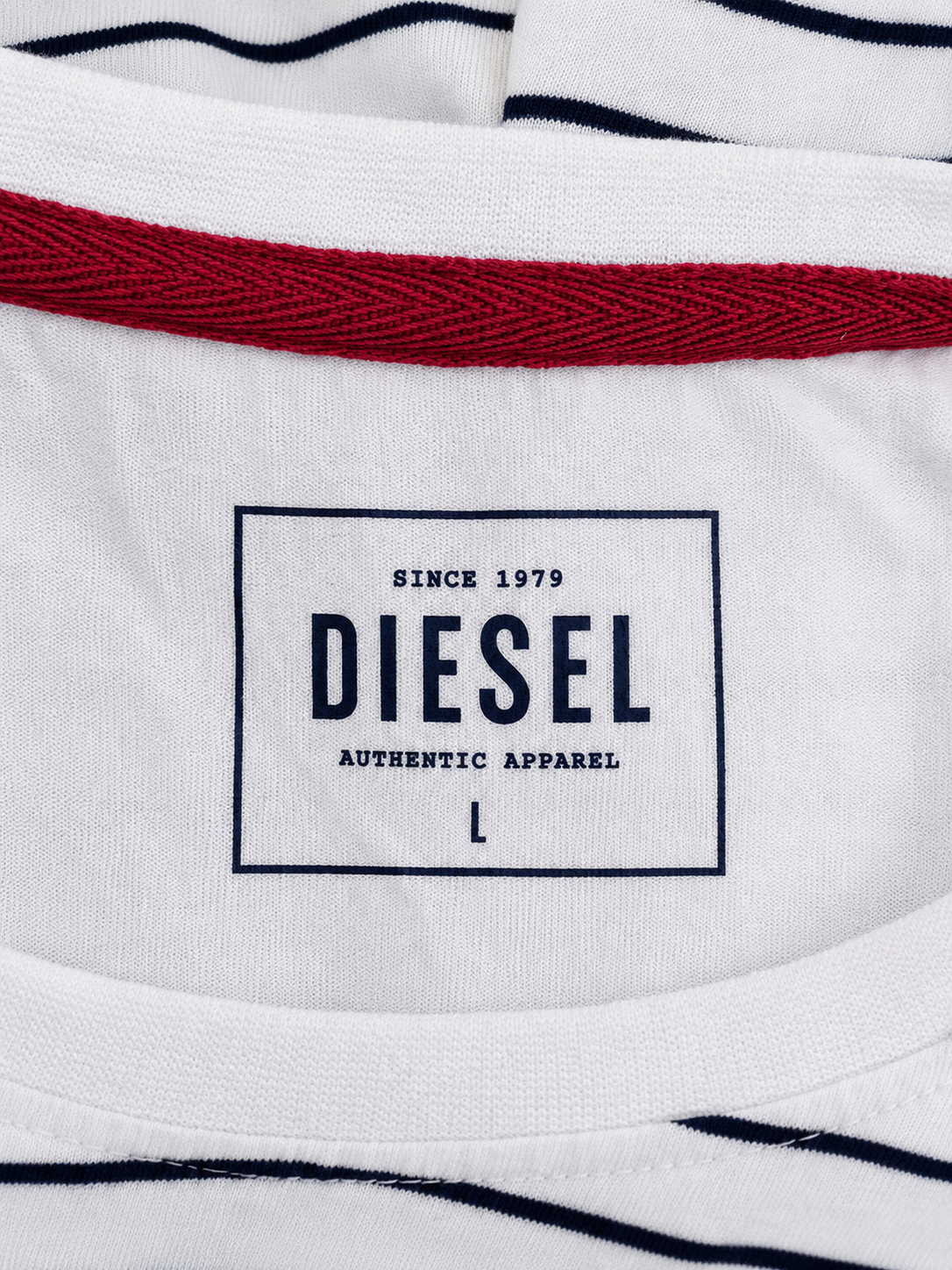 Diesel Striped T-Shirt size label