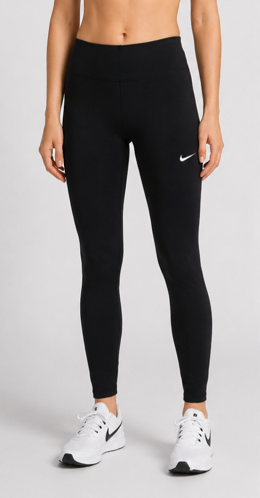 Woman wearing black Nike leggings 