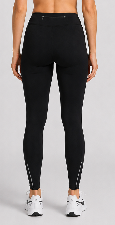 Black Nike leggings with zip back view