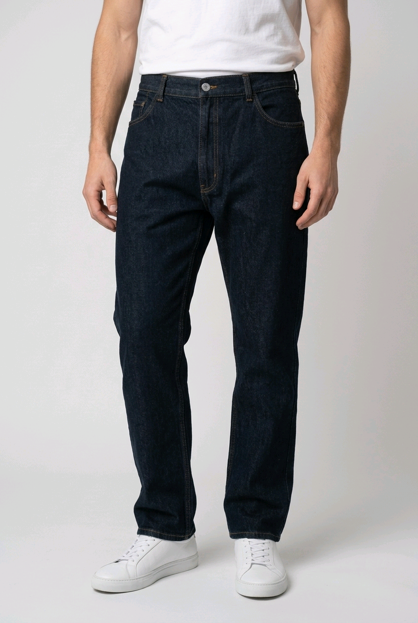 Dark denim jeans