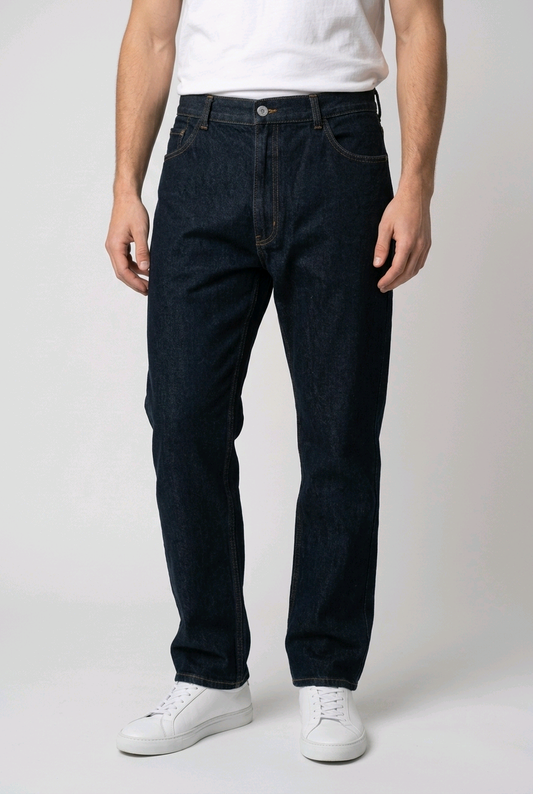Dark denim jeans