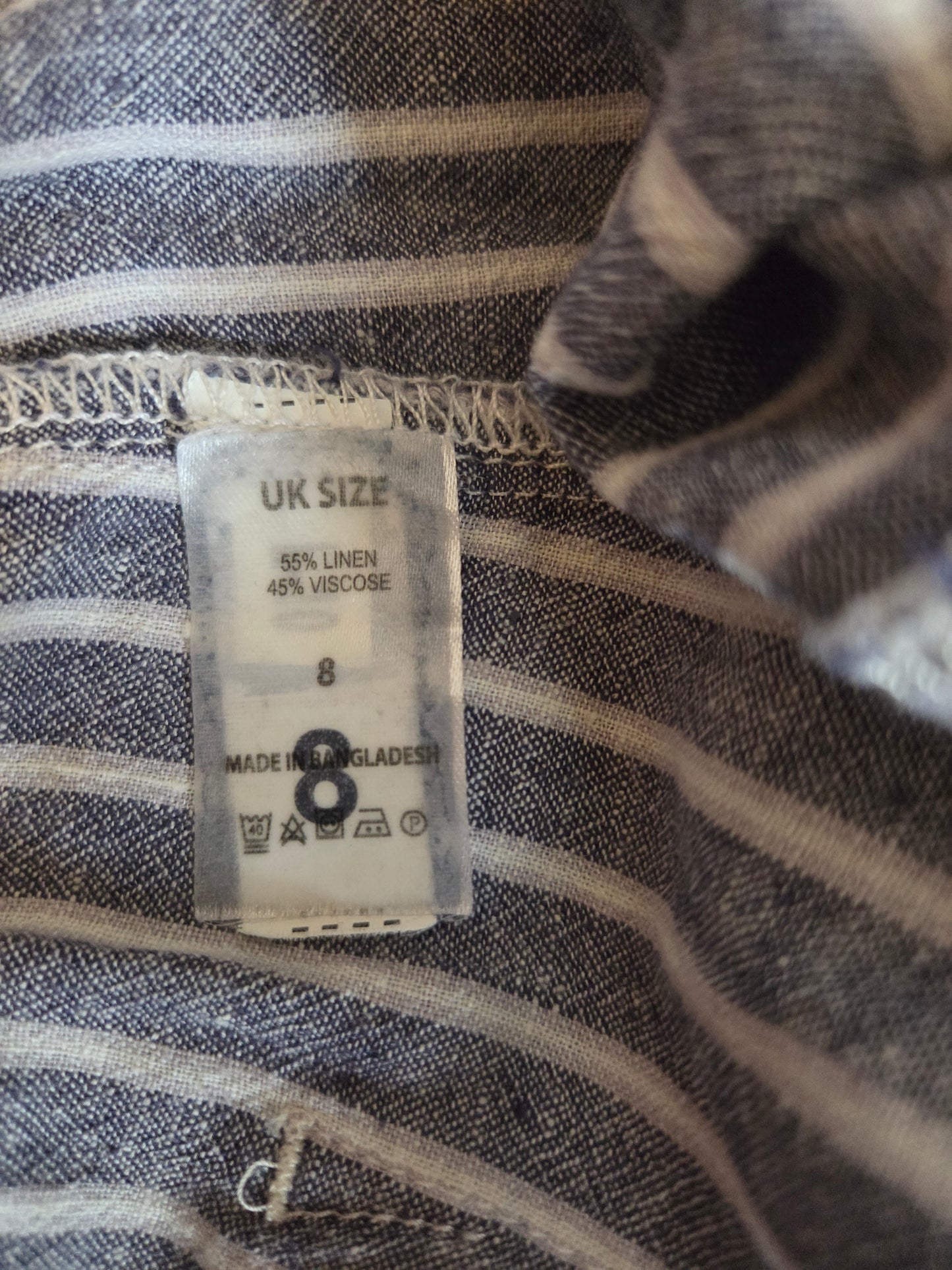 size label showing 8