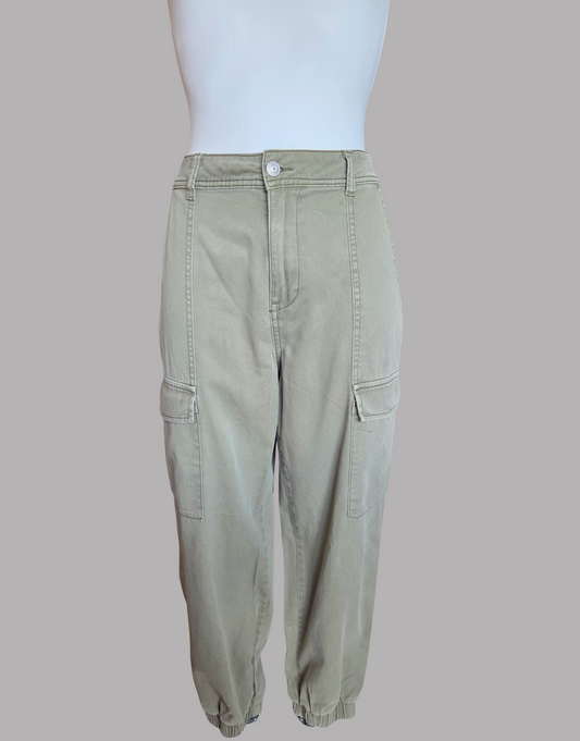 New Look Khaki Cargo Trousers – Size UK-10 Petite