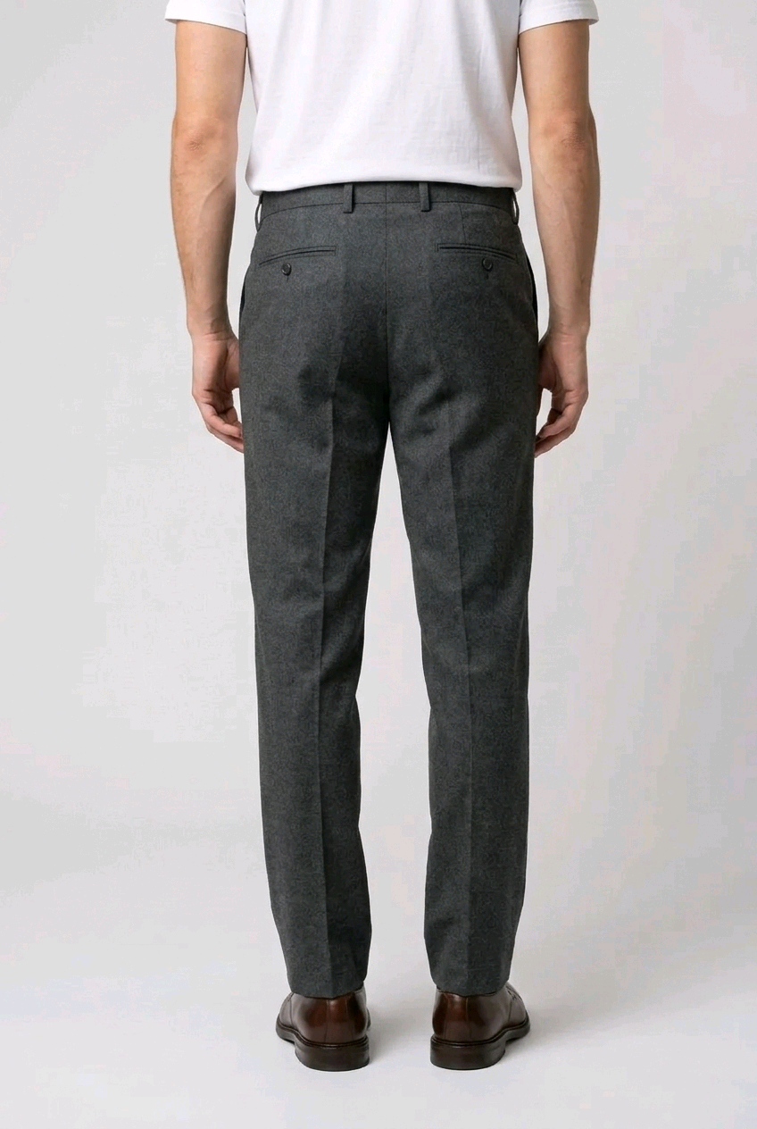 Next Charcoal Grey Smart Tailored Trousers - W38 L33