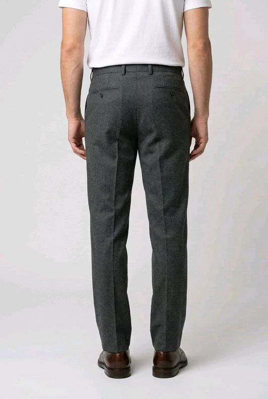 Next Charcoal Grey Smart Tailored Trousers - W38 L33