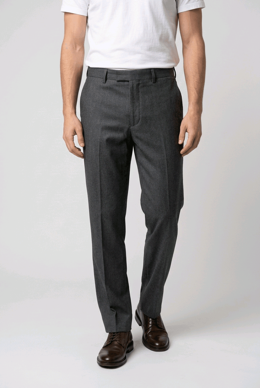 Next Charcoal Grey Smart Tailored Trousers - W38 L33