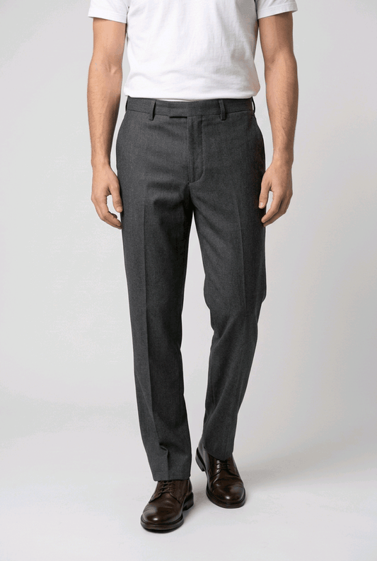 Next Charcoal Grey Smart Tailored Trousers - W38 L33