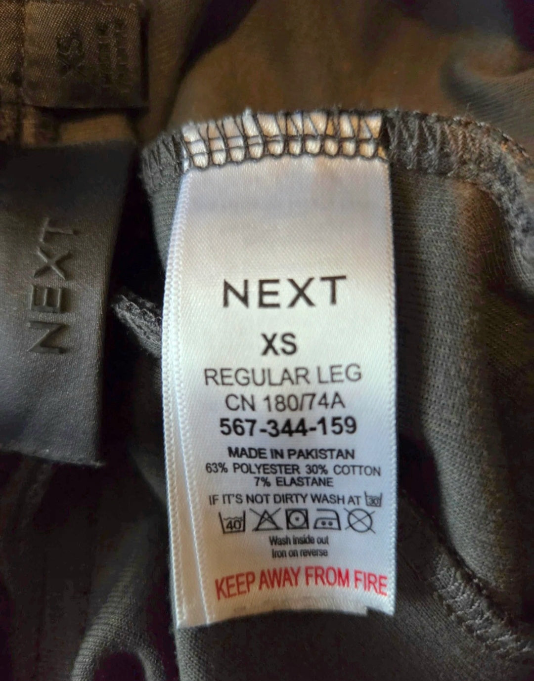 Next size label